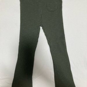 Zara toddler girl green flare leggings
